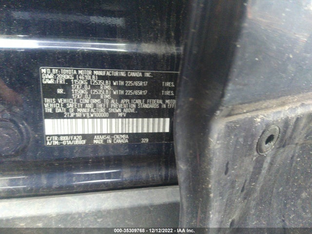 2020 Toyota RAV4, VIN: 2T3P1RFV1LW100000