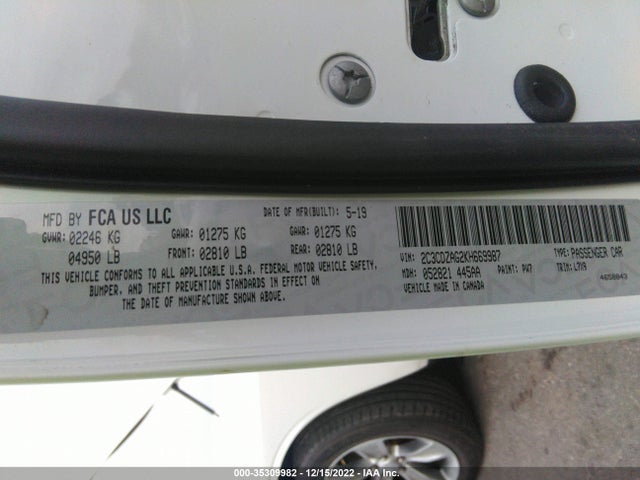 Dodge Challenger Sxt 2019 2C3CDZAG2KH669987 Image 9