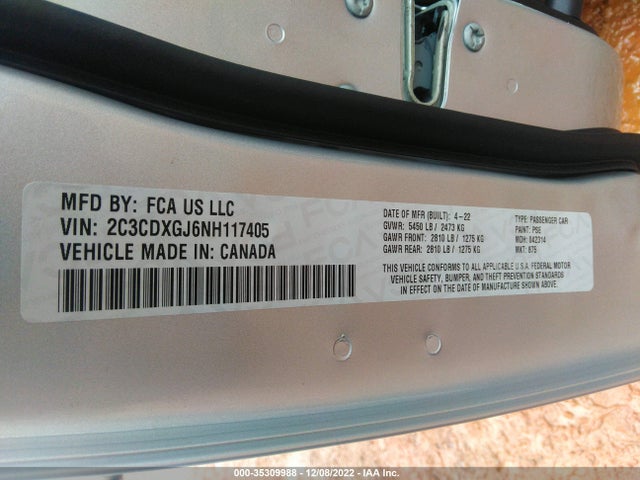 Dodge Charger Scat Pack 2022 2C3CDXGJ6NH117405 Image 9