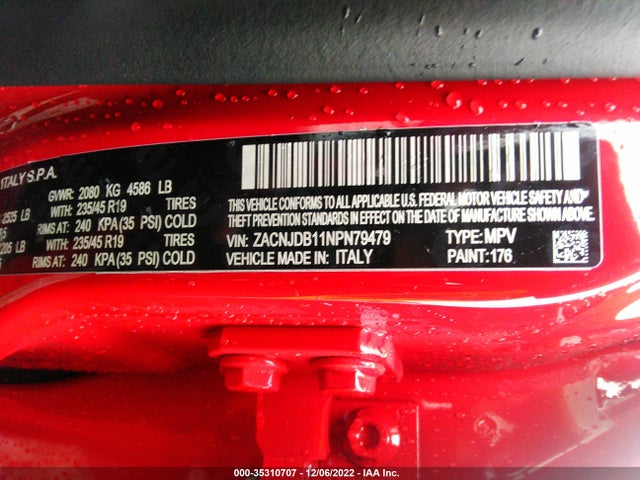 2022 Jeep Renegade, VIN: ZACNJDB11NPN79479