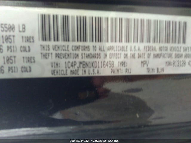1C4PJMBN1KD116458 Jeep Cherokee Trailhawk Elite