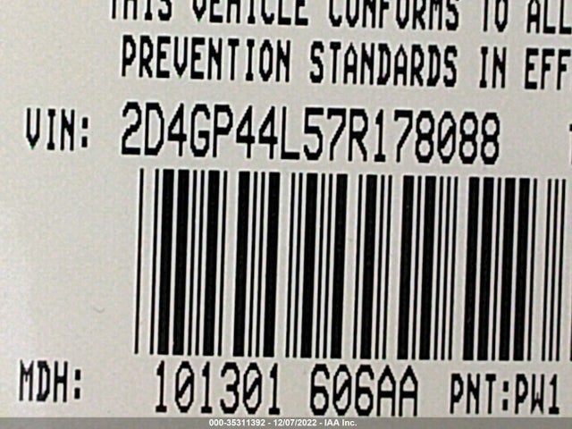 Dodge Grand Caravan Sxt 2007 2D4GP44L57R178088 Image 10