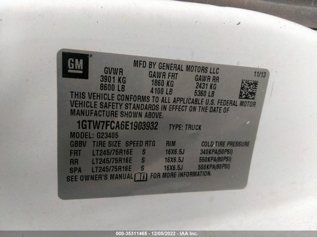 GMC SAVANA CARGO VAN 2014 1GTW7FCA6E1903932 Image 9