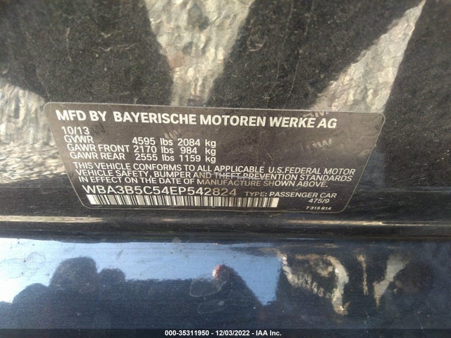 BMW 3 Series 328i Xdrive 2014 WBA3B5C54EP542824 Image 10