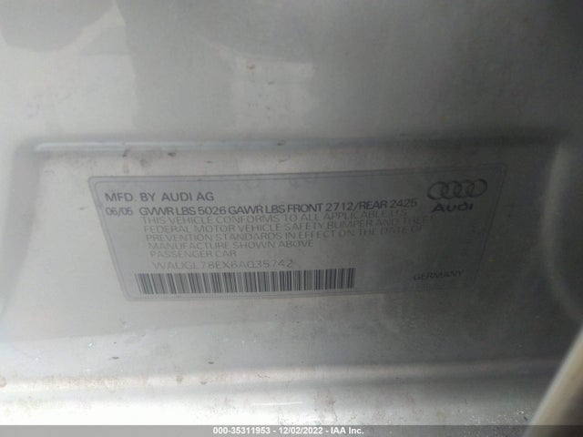 Audi S4 2006 WAUGL78EX6A035742 Image 10