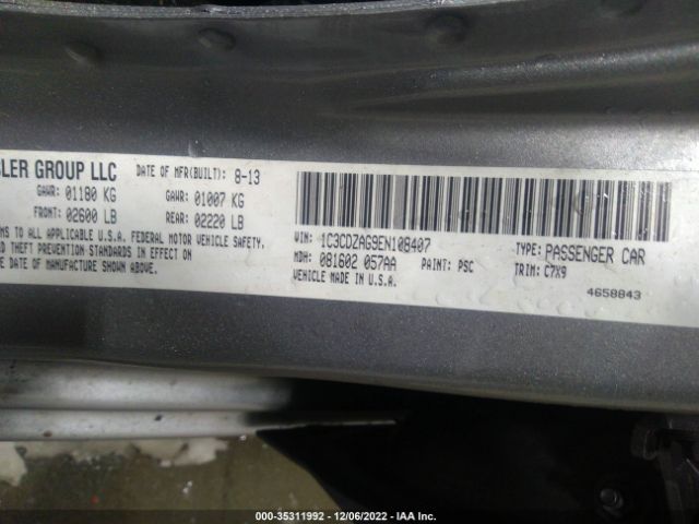1C3CDZAG9EN108407 Dodge AVENGER SE