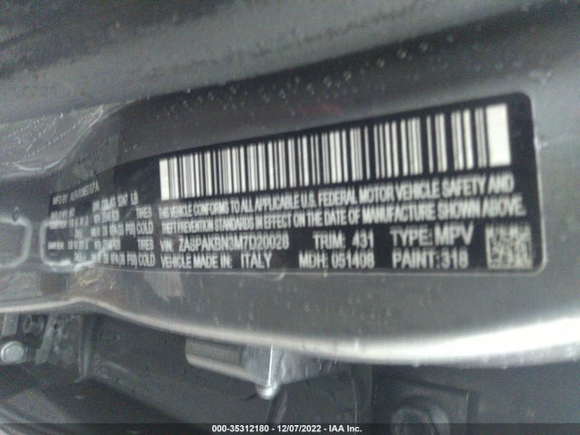 ZASPAKBN3M7D20028 Alfa Romeo STELVIO TI