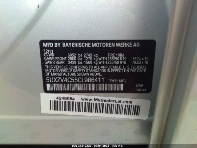 5UXZV4C55CL986411 BMW X5 35i