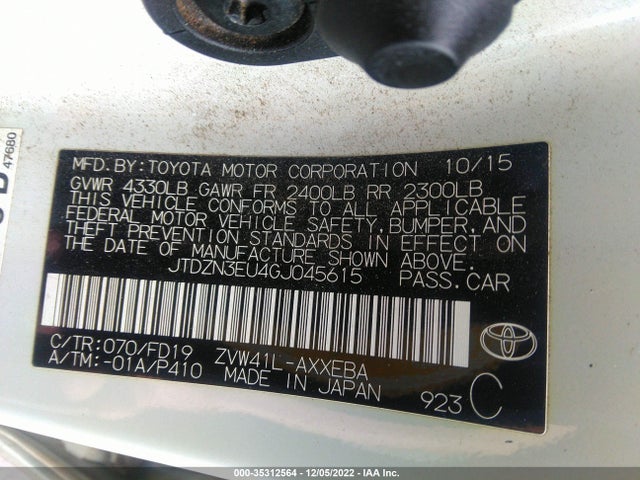 Toyota Prius V Two/five/three/four 2016 JTDZN3EU4GJ045615 Image 10