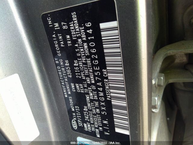 5XXGM4A75EG260146 KIA Optima Lx