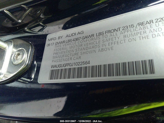 2018 Audi A3, VIN: WAUGUGFF0J1022564