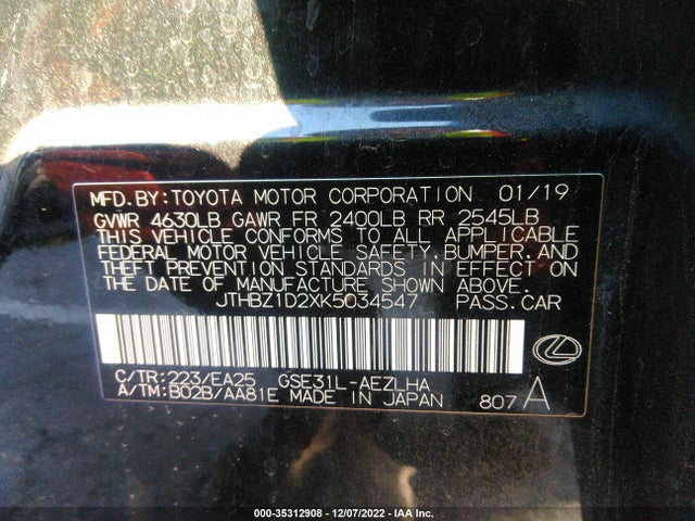 JTHBZ1D2XK5034547 Lexus Is Is 350
