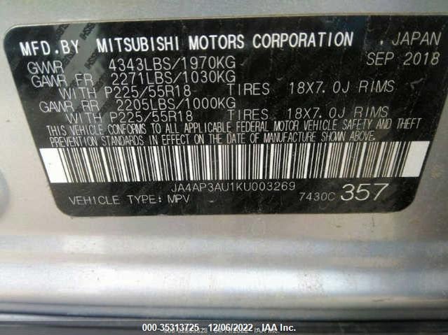 Mitsubishi Outlander Sport 2.0 2019 JA4AP3AU1KU003269 Image 10