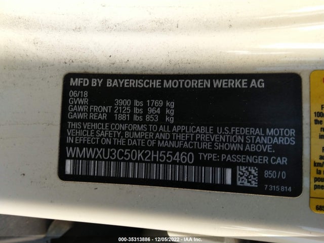 2019 Mini Hardtop, VIN: WMWXU3C50K2H55460