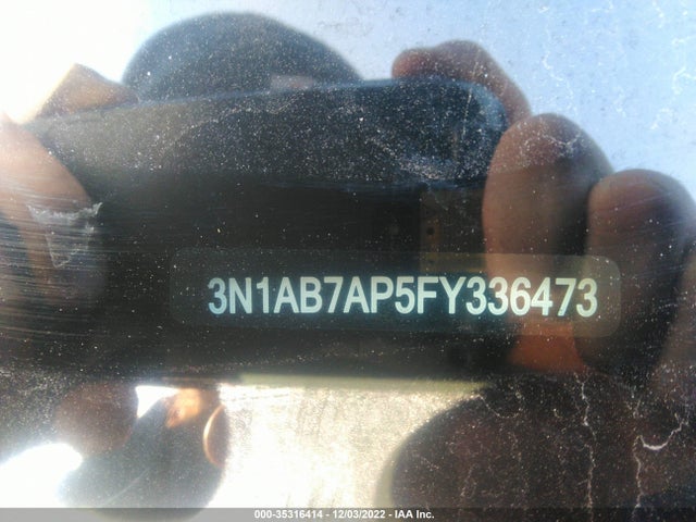 2015 NISSAN SENTRA S VIN: 3N1AB7AP5FY336473