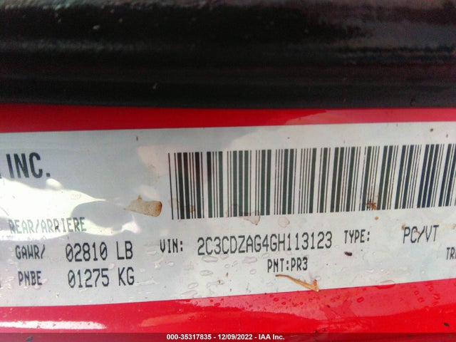 Dodge Challenger Sxt Plus 2016 2C3CDZAG4GH113123 Image 9