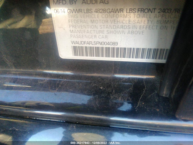 2015 Audi A4, VIN: WAUDFAFL5FN004089