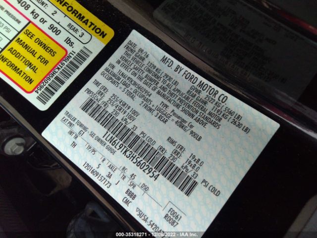 1LN6L9TK3H5602954 Lincoln Continental Select
