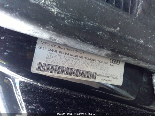 2017 Audi R8, VIN: WUAEAAFX4H7905084