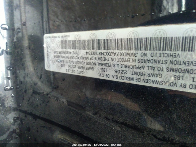 3VWDX7AJXCM310734 Volkswagen Jetta Sedan Se W