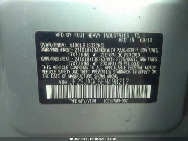 JF2SJAGC6EH498212 Subaru Forester 2.5i Premium