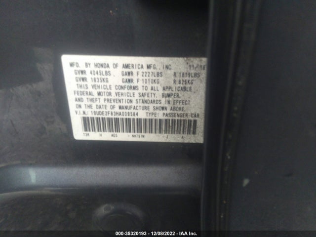 Acura Ilx W/premium 2017 19UDE2F83HA009584 Image 9