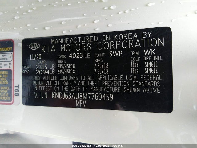 2021 Kia Soul, VIN: KNDJ63AU8M7769459