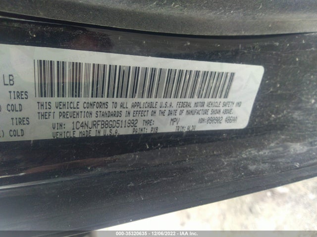 1C4NJRFB8GD511992 Jeep Patriot High Altitude Edition