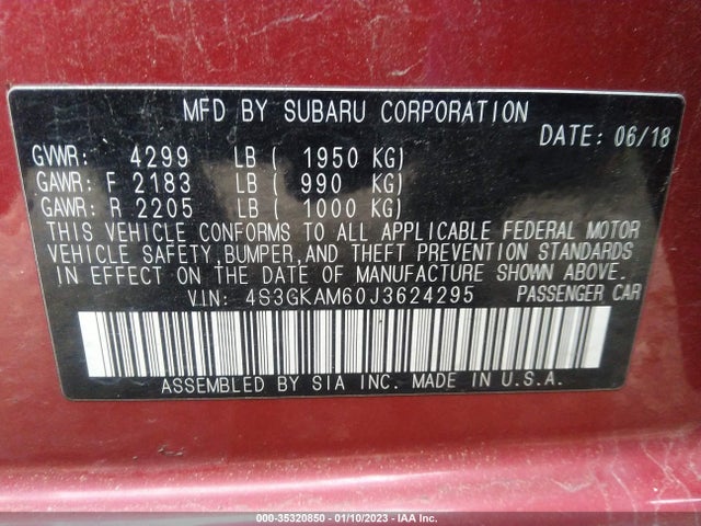 2018 Subaru Impreza, VIN: 4S3GKAM60J3624295