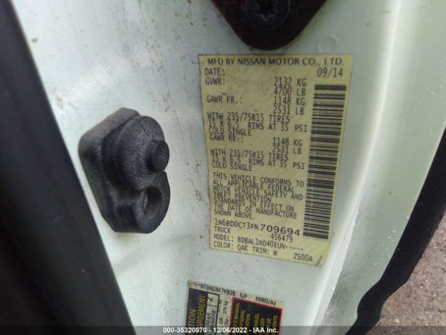1N6BD0CT3FN709694 Nissan FRONTIER S