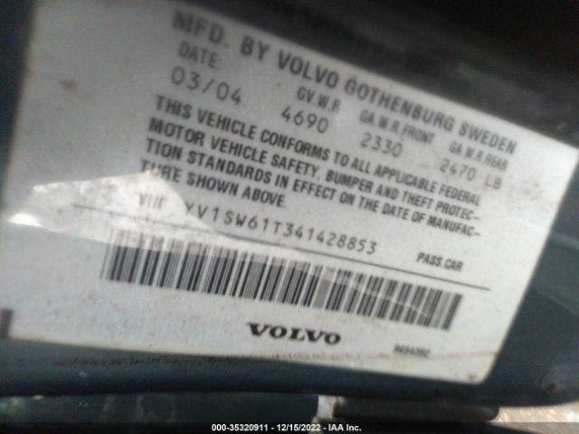 YV1SW61T341428853 Volvo V70