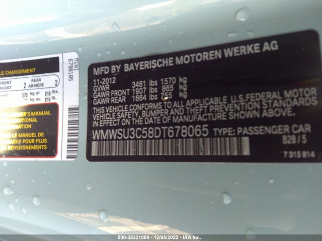WMWSU3C58DT678065 Mini COOPER HARDTOP