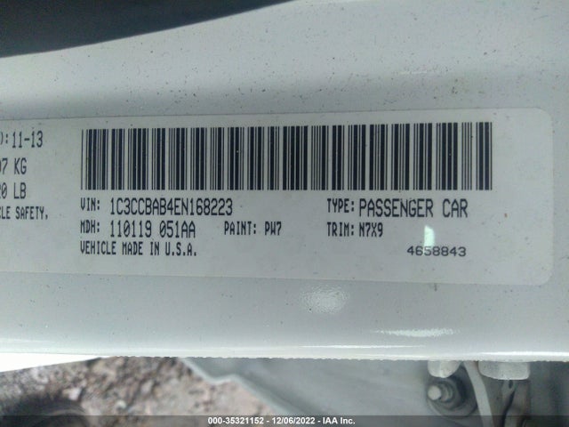 Chrysler 200 LX 2014 1C3CCBAB4EN168223 Image 9