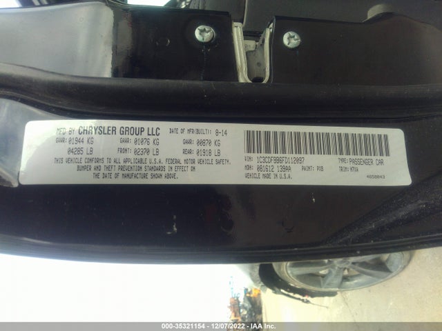 2015 Dodge Dart, VIN: 1C3CDFBB6FD112097