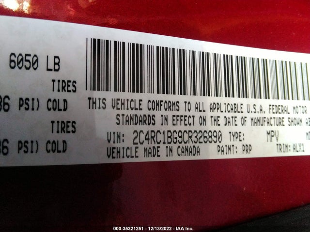 2C4RC1BG9CR326890 Chrysler Town & Country