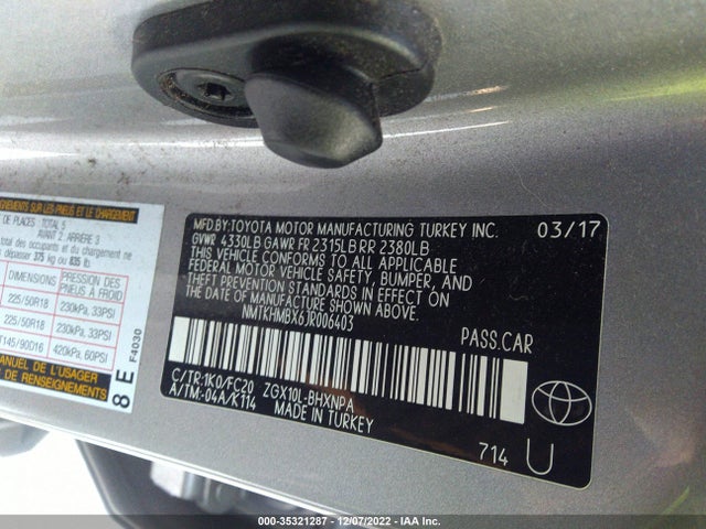 2018 Toyota CH-R, VIN: NMTKHMBX6JR006403