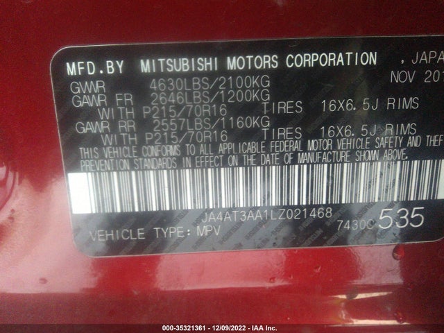 2020 Mitsubishi Eclipse, VIN: JA4AT3AA1LZ021468