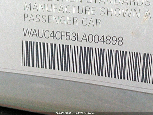 2020 Audi S5, VIN: WAUC4CF53LA004898