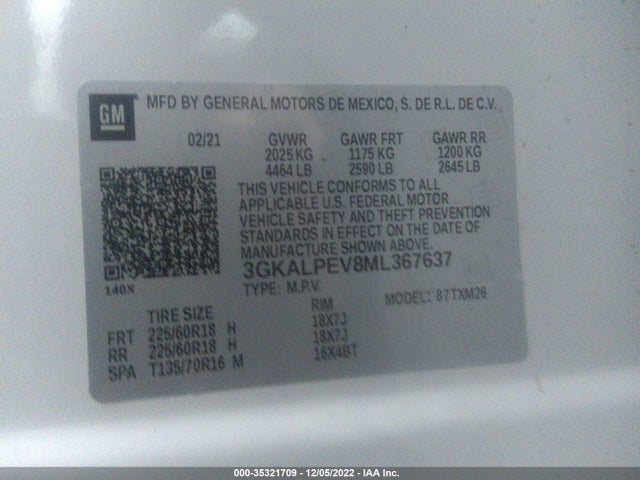 2021 GMC Terrain, VIN: 3GKALPEV8ML367637