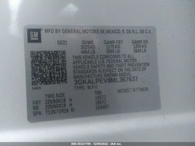 3GKALPEV8ML367637 GMC Terrain Slt