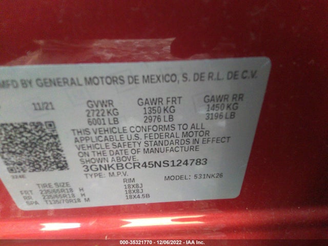 Chevrolet Blazer Lt 2022 3GNKBCR45NS124783 Image 9