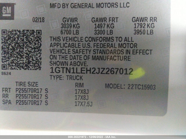 GMC SIERRA 1500 2018 1GTN1LEH2JZ267012 Image 10
