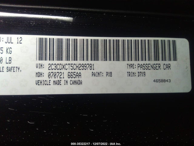 Dodge Charger Rt 2012 2C3CDXCT5CH299781 Image 10