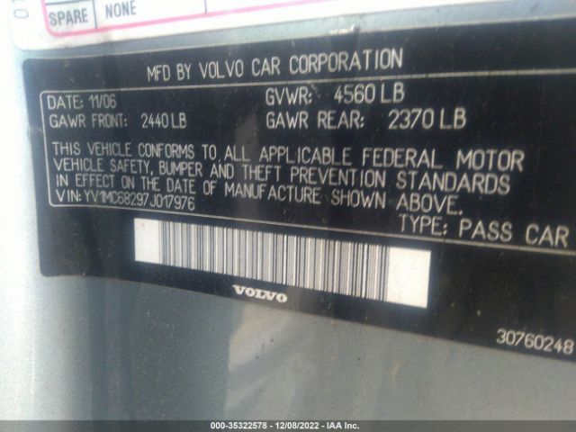 YV1MC68297J017976 Volvo C70