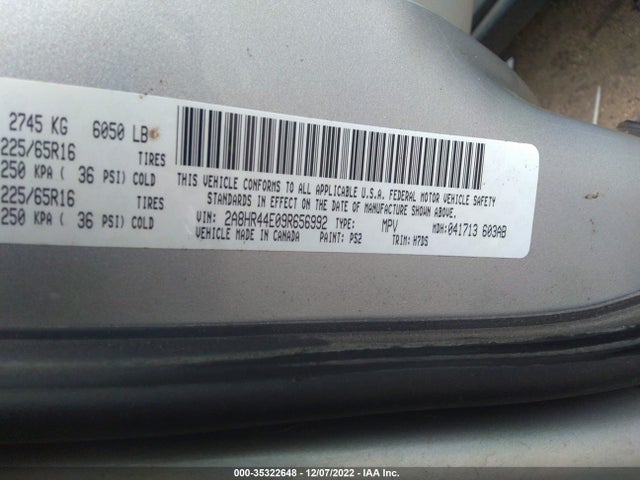 2009 CHRYSLER TOWN & COUNTRY LX VIN: 2A8HR44E09R656992