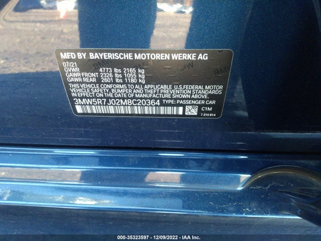 BMW 3 Series 330i Xdrive 2021 аукцион фото