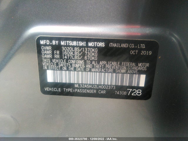 ML32A5HJ2LH002373 Mitsubishi Mirage Gt