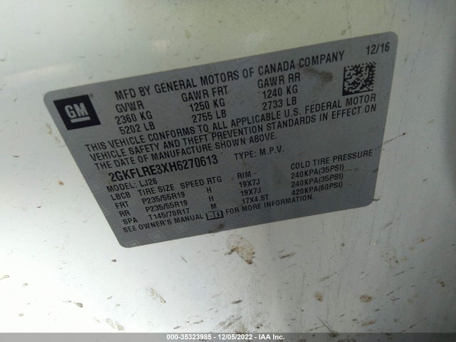 GMC Terrain Denali 2017 2GKFLRE3XH6270613 Image 9