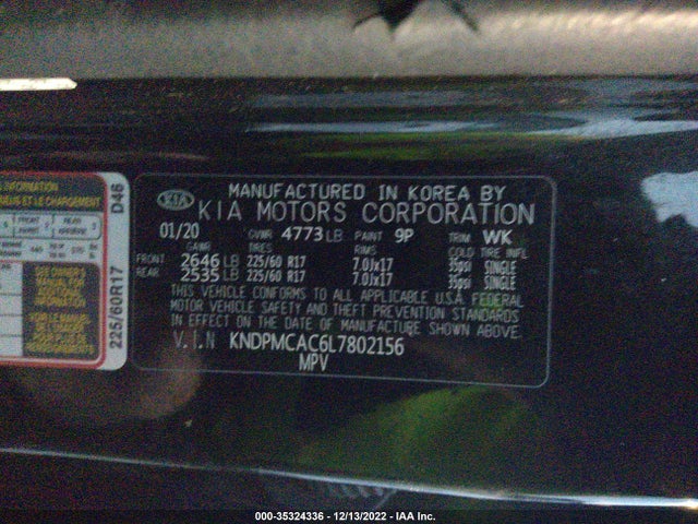 2020 Kia Sportage, VIN: KNDPMCAC6L7802156