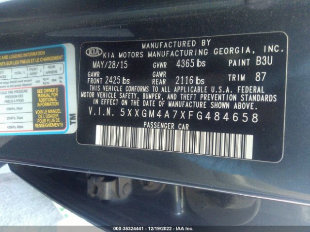 5XXGM4A7XFG484658 KIA Optima Lx